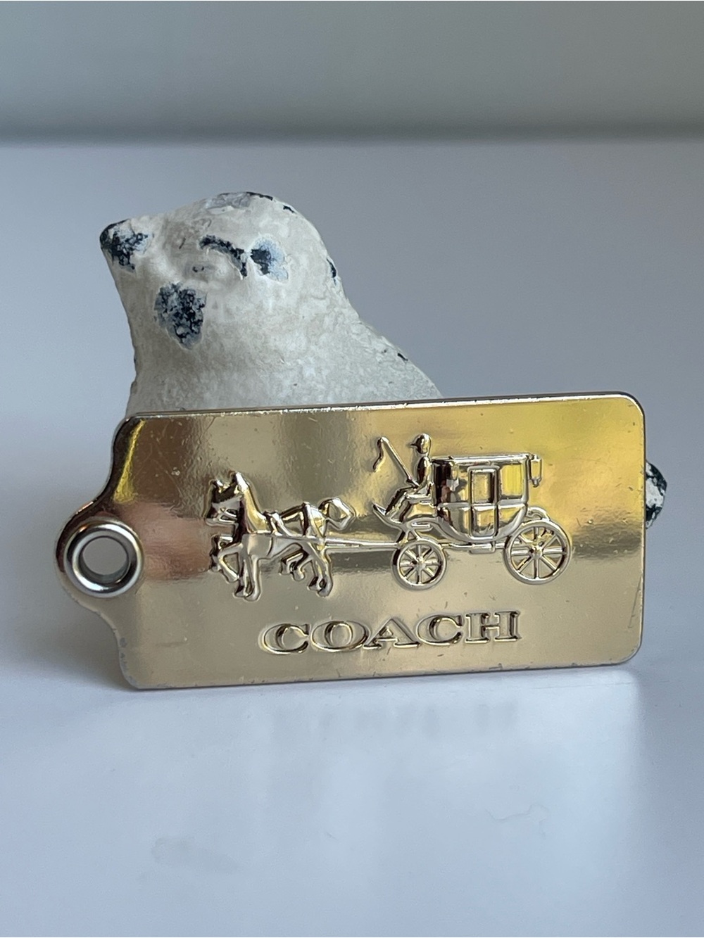 COACH 1941 Metal Fob Bag Charm Keychain Hang Tag